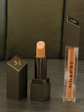 Morphe Set of 2 Lip Set in SWEET TEA-Matte Lipstick Lip Gloss NEW FREE SHIP