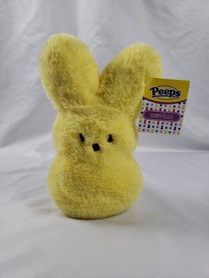 Peeps 9  YELLOW Bunny Plush Easter With Plastic Pellet Bottom NWT Easter