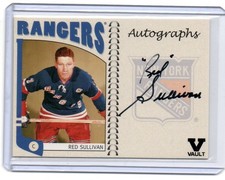 RED SULLIVAN auto  AUTOGRAPH card FRANCHISES itg 2004-05 NEW YORK RANGERS