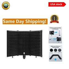 Portable Foldable Microphone Isolation Shield - Universal Compatibility & Safety