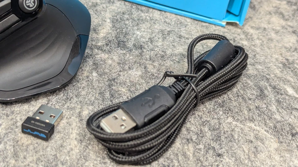 JLab Epic Bluetooth Mouse rechargeable wireless OLED display tri-mode BT black - Image 4 of 4