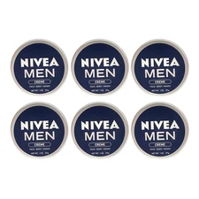 6 Pack Nivea Men Creme for Face Body & Hands Moisturizing Cream Travel Tin 1 oz