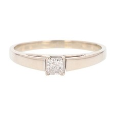 .25ct Princess Cut Diamond Solitaire Engagement Ring 14k White Gold Size 8.25