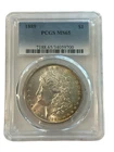 1889 Morgan Silver Dollar PCGS MS65 $1 Certified — Attractive Gold & Blue Toning