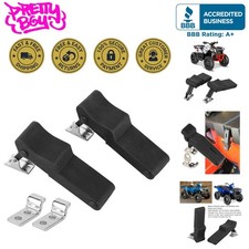 2pcs Front Storage Rack Rubber Latch Fit for Polaris Sportsman 2 Pack, Black