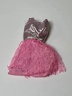 Vtg 1965 Barbie Francie Growin Pretty Hair Pink/Silver Dress #1129