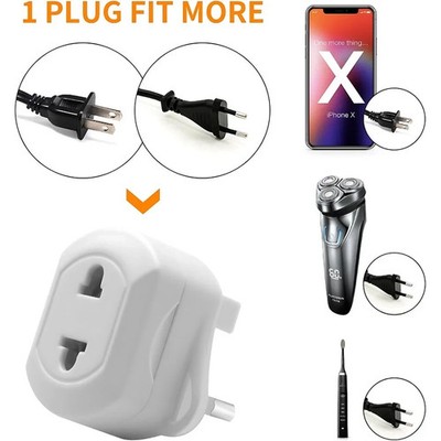 Adapterstecker 2 Pin auf 3 Pin UK Akku Ladegerät für Rasierer Oral-B Zahnbürste UK