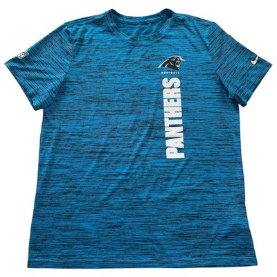 Nike Carolina Panthers On-Field Velocity Mens S Dri-FIT T-Shirt Blue Performance