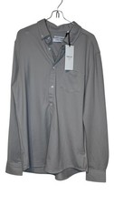 Kenneth Cole Men's Shirt Button Down Slim Fit Long Sleeve Pocket Gray Medium NWT