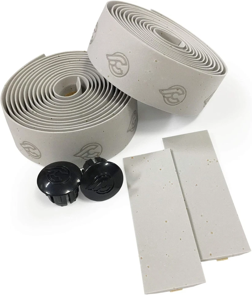 Cinelli Unisex's Original Tape Cork Bar Tape & Plugs Dark Grey - Image 2 of 4