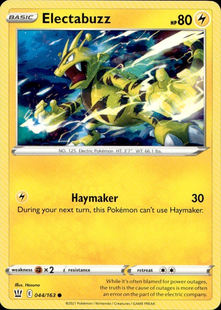 Pokemon Electabuzz 44/163 Battle Styles LP Hasuno