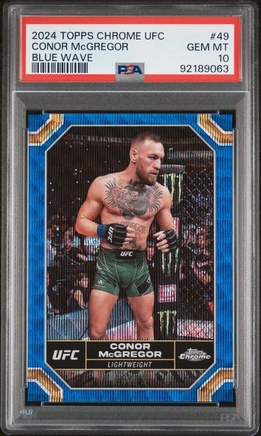 UFC Topps コナー・マクレガー　リフラクターカード Conor McGregor 2024 Topps Chrome UFC Blue Wave Refractor Card /75