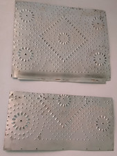Tin Panel Circle & Damond Pattern Hand Punched 2 Pieces Punched