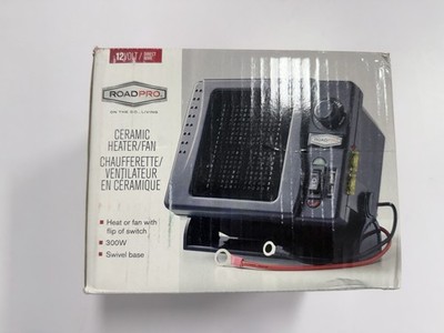 RoadPro 12-Volt Direct Hook-Up Ceramic Heater/ Fan with Swivel Base RPSL-681