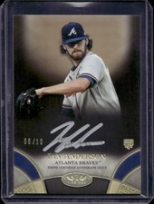 2021 Topps Tier One Ian Anderson Break Out Silver Ink Auto /10 Atlanta Braves