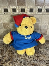 Disney Store Vintage Winnie the Pooh Classic Crib Pull Plush Musical Music Works