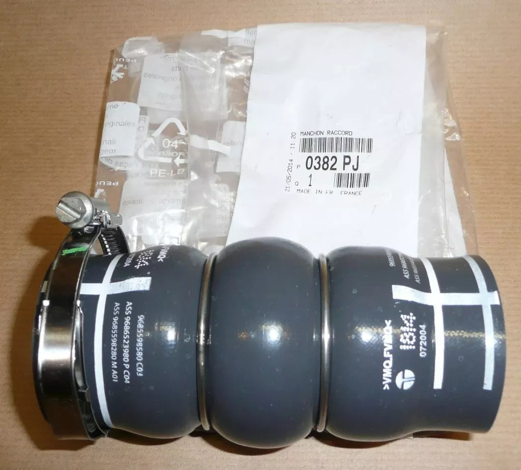 Durite d'air 0382.PJ turbo pour Citroën C4 et Peugeot 3008 1.6 HDi