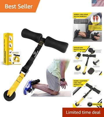 Compact Nordic Hamstring Curl Strap - 420 lbs Capacity, Perfect for All Levels