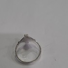 Silver Tone Stainless Steel Square Floral Band Ring Size 7 No Stones — photo 2
