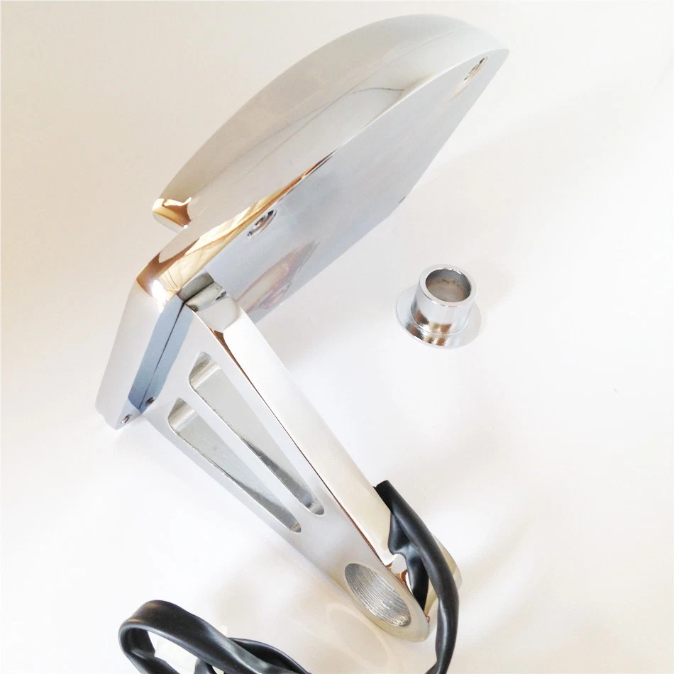 Side Mounted License Plate Assembly Chrome Led Tail Brake Light - Image 4 of 4