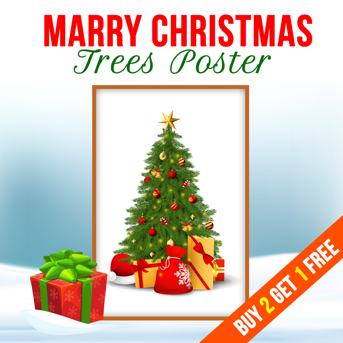 Christmas Tree Poster Background Christmas Tree Poster Background