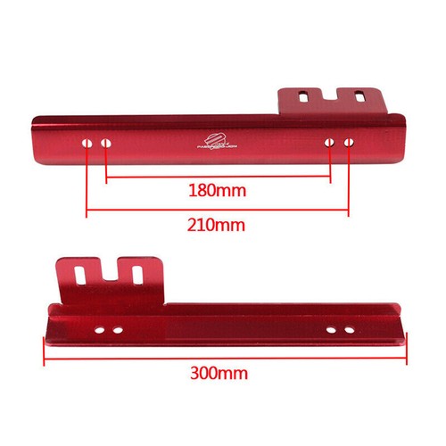 Marco universal de aluminio rojo placa frontal reubicar barra de soporte de montaje - Imagen 3 de 8
