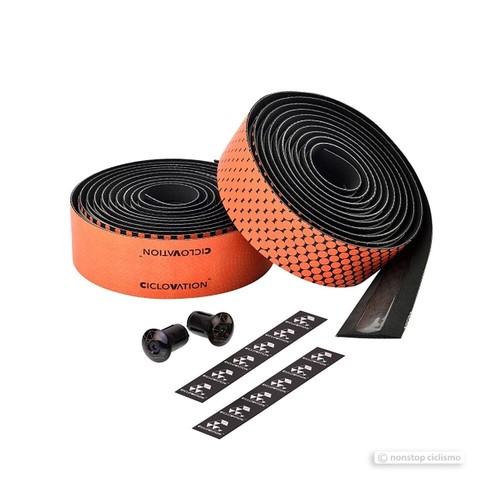 Ciclovation LEATHER TOUCH FUSION Bicycle Handlebar Tape : ORANGE - Picture 2 of 2
