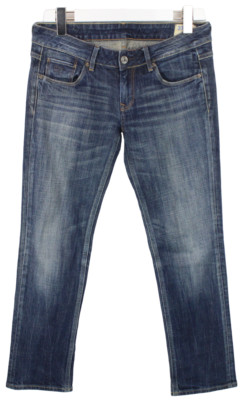 G-STAR 3301 Straight Jeans Women's W30/L30 Whiskers Zip Fade Effect Casual