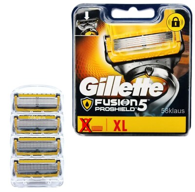 4x Gillette Fusion5 ProShield Rasierklingen Klingen ohne Umverpackung / 4er