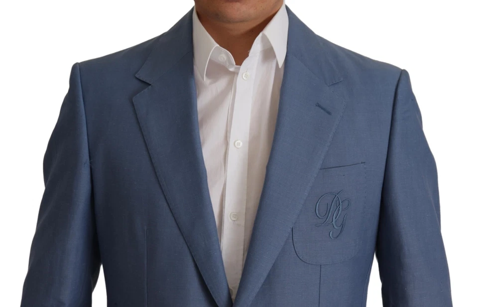 Chaqueta Blazer DOLCE & GABBANA Azul Mono Pecho Logo IT48/US38/M RRP 2700usd Foto 4 de 4