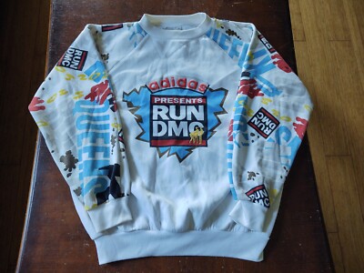 Vintage Adidas Presents RUN DMC Hollis Crew Medium Sweatshirt Rap