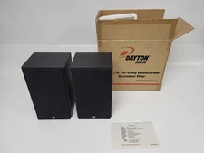Pair of Dayton Audio B652 Bookshelf 2-Way Speakers, 6.5" Woofer, Black
