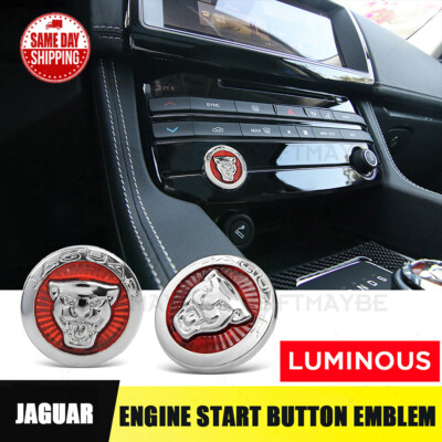 For Jaguar XJ XE XF F-Pace Engine Start Stop Button Emblem Sticker Growler Badge