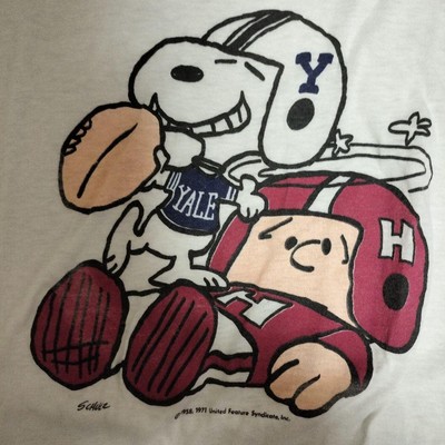 Men XL Vintage Snoopy T-Shirt Yale Vintage Snoopy Peanuts Top Tee 