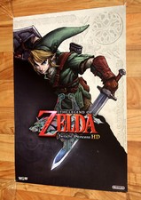The Legend of Zelda Twilight Princess HD Very Rare Promo Poster Nintendo Wii U..