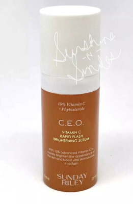 Sunday Riley C.E.O CEO VITAMIN C Rapid Flash Brightening Serum 8mL Travel Mini*
