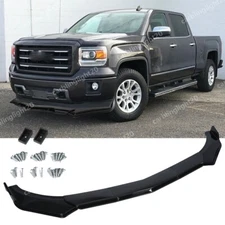 For GMC for Sierra 1500 Front Bumper Lip Chin Spoiler Splitter Kit Glossy Black