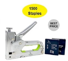 Konnig 3 In 1 Heavy Duty Staple Gun Tacker Chromed (With 1500 Staples)