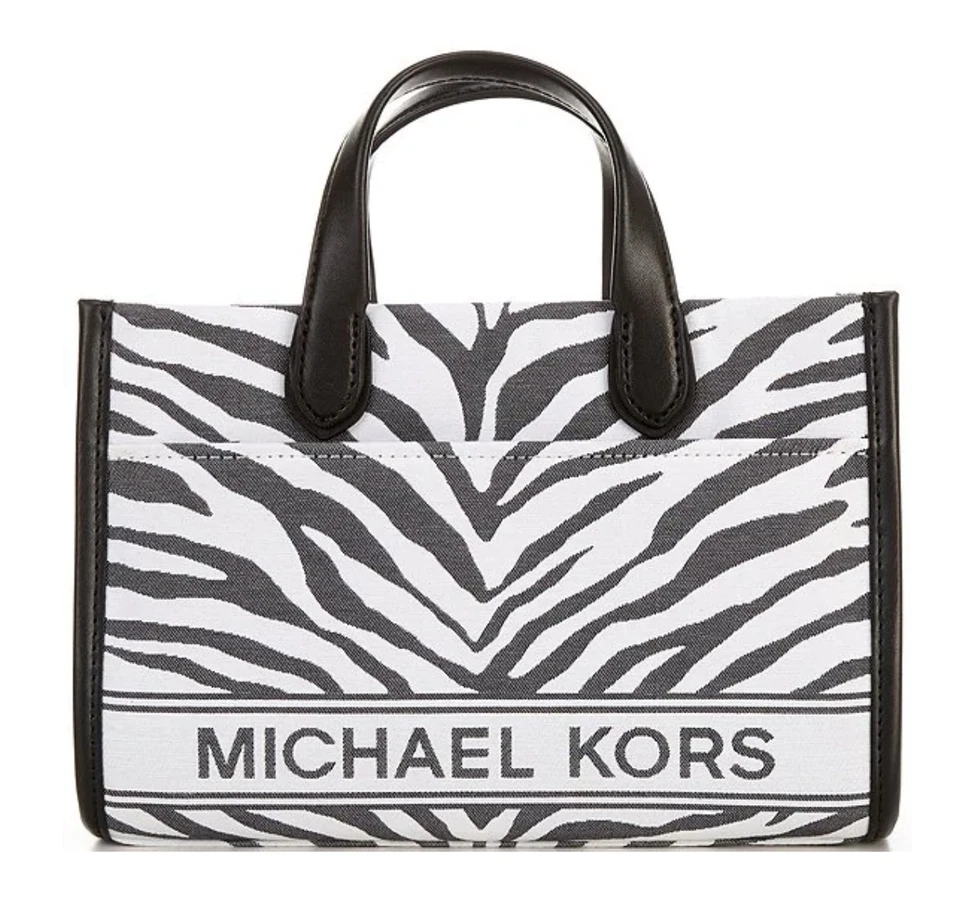 NWT Michael Kors Gigi East West Zebra Print Small Messenger Tote Bag