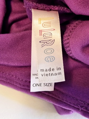 Leggings LuLaRoe OS ORCHID rosa viola magenta tinta unita taglia unica (taglia 2-10) nuovi con etichette - Foto 2 di 7