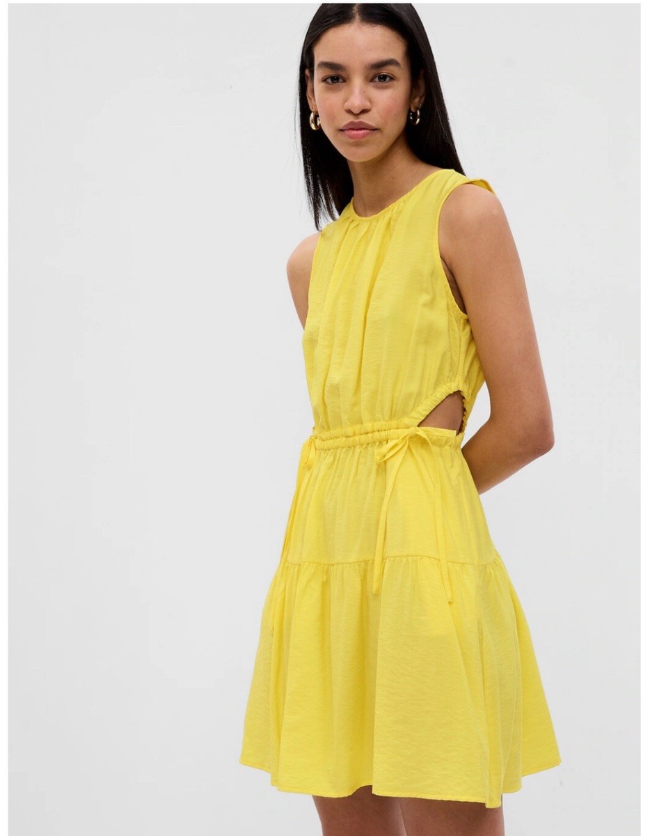 white christmas dresses Taleah Yellow Cut Out Maxi Dress - US 18 main image 1