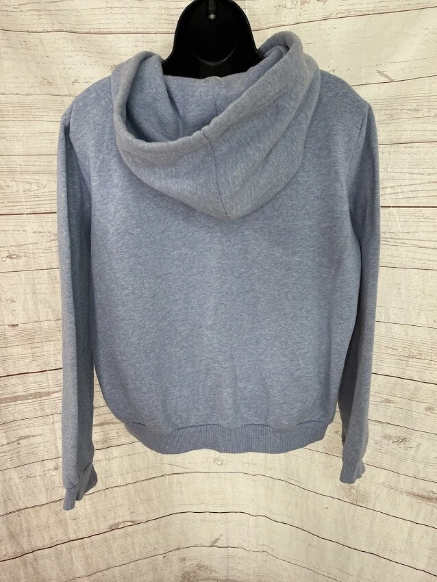 Sudadera con capucha H&M Basic para mujer azul claro cremallera completa talla M mediana Foto 3 de 4