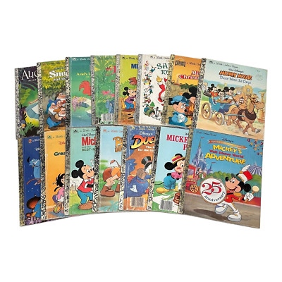 VTG LITTLE GOLDEN BOOKS - LOT OF 15 - MICKEY, GOOFY, ALADDIN, JUNGLE BOOK +++