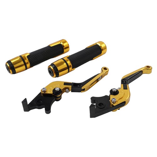 Folding Extendable Brake Clutch Lever Handlebar Grip Kit For Kawasaki ZX6/636R - Bild 4 von 10