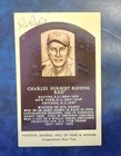 Red Ruffing autographed Gold HOF Plaque card of this Yankee legend
