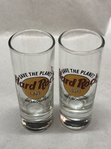 Hard Rock Cafe Shot Glasses. MELBOURNE . Lot Of 2. - Picture 2 of 2