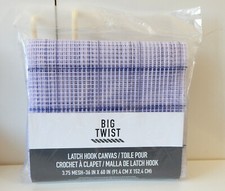Big Twist 3.75 Mesh Latch Hook Canvas 36" x 60" - New