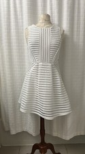New Mayoral Big Girl White Geometric Pattern lined Dress SZ 16