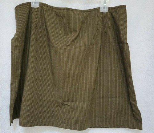 Venezia Jeans Womens Skirt Size 24 24W Brownish Green White Striped