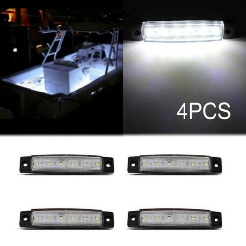 Bright Cool White LED Courtesy Lights 4 Pack for Marine Grade 12 24V Systems - Picture 1 of 12